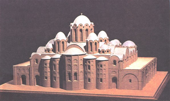 Image - A reconstruction model of the original form of the Saint Sophia Cathedral in Kyiv.